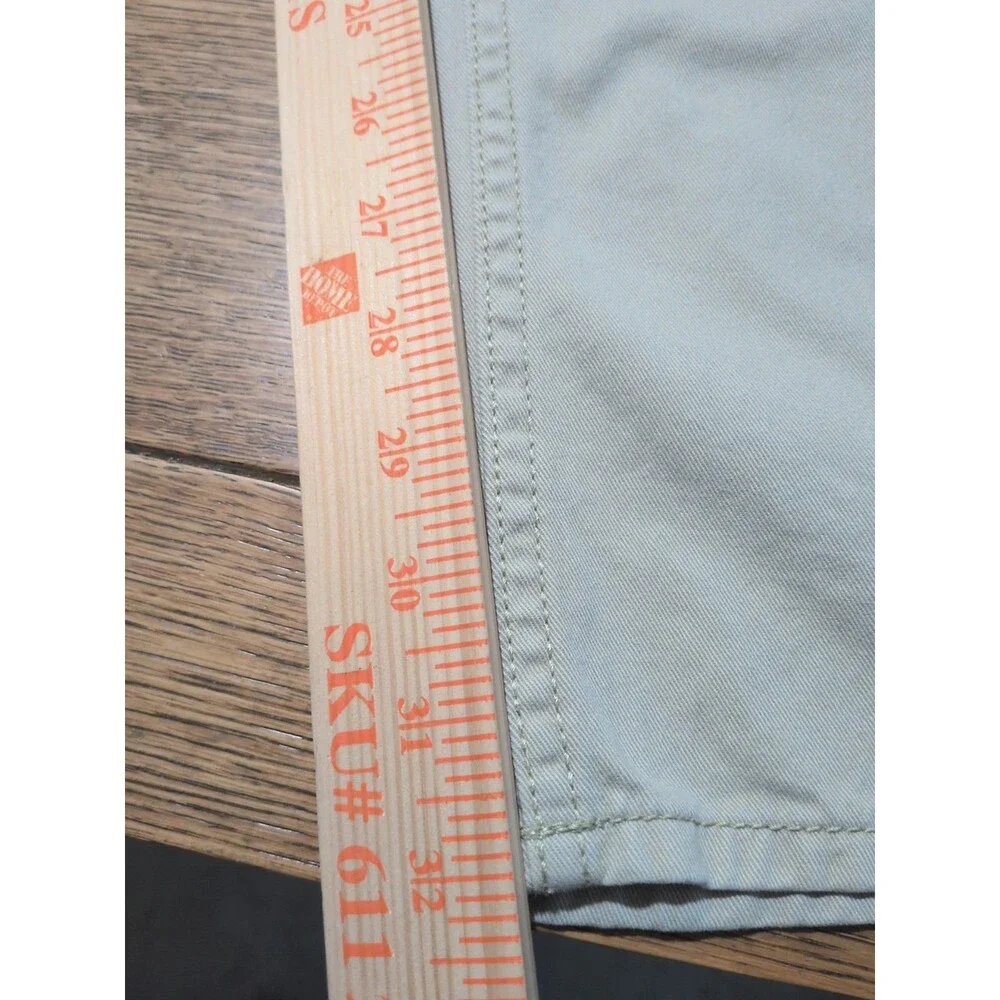 IRON CO Men's Khaki Straight Pants Size 33x34 Zipper Pull Flaw